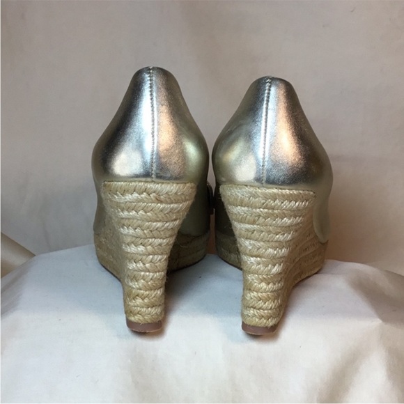 Tory Burch Gold Wedge Shoes - Picture 4 of 4